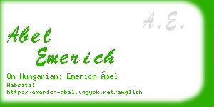 abel emerich business card